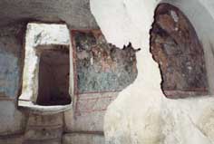 Эски-кермен. Фреска в храме трёх всадников.